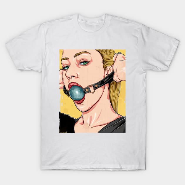 Ball Gag Girl T-Shirt by dlo168